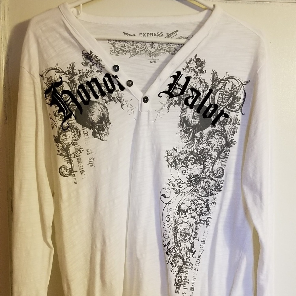 Express men graphic long sleeve shirt